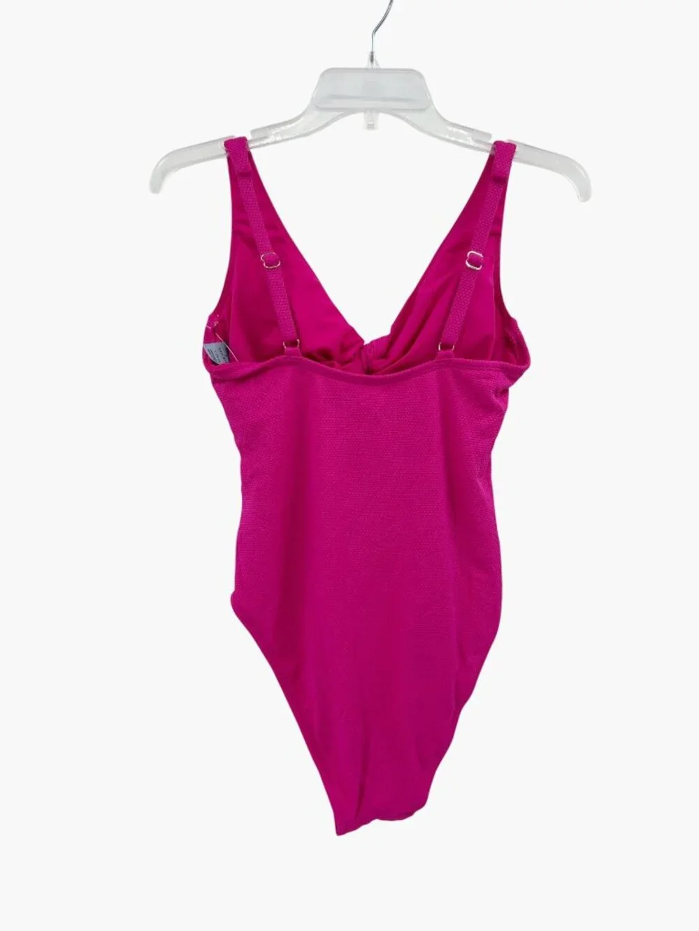 NEW Shade & Shore Twist-Front Cut Out High Leg Cheeky Swimsuit - Pink Size L